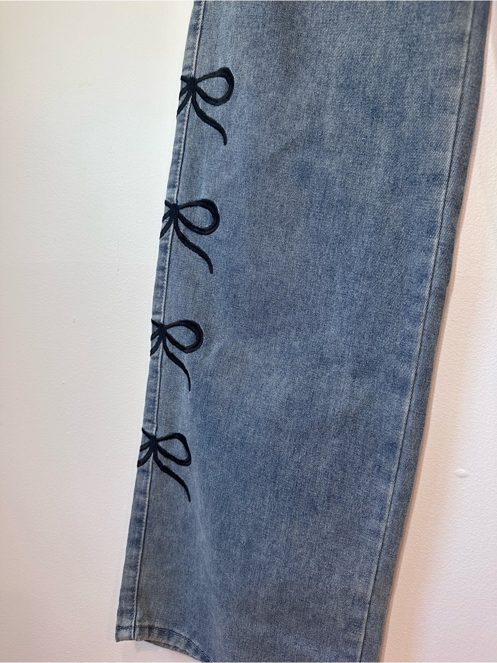 NWT Aeropostale Baggy Wide Leg Bows Jean Small - Picture 5 of 7